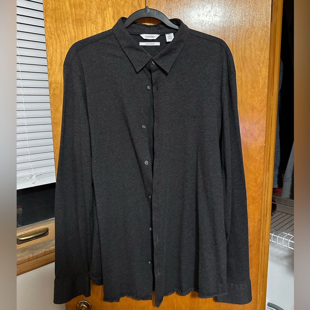 Calvin Klein Liquid Touch Button Down